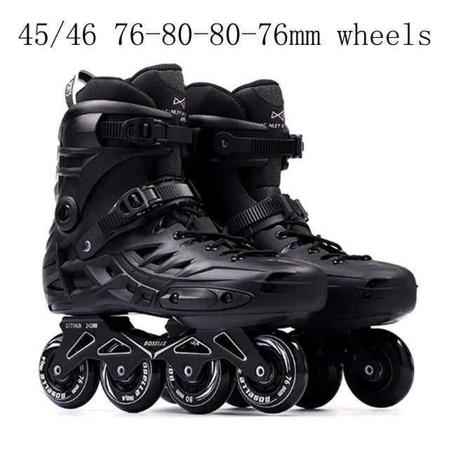 Japy Inline Skates Professional Adult Roller Skating Shoes 72-76-80mm Or 3*110mm Slalom Speed Patines Free Skating Racing Skates