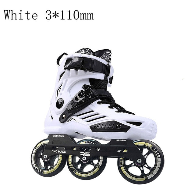 Japy Inline Skates Professional Adult Roller Skating Shoes 72-76-80mm Or 3*110mm Slalom Speed Patines Free Skating Racing Skates