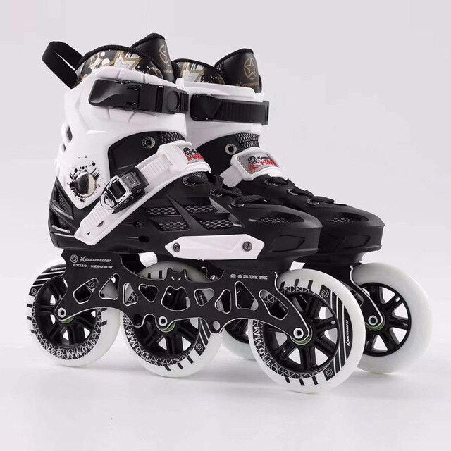 Japy Inline Skates Professional Adult Roller Skating Shoes 72-76-80mm Or 3*110mm Slalom Speed Patines Free Skating Racing Skates