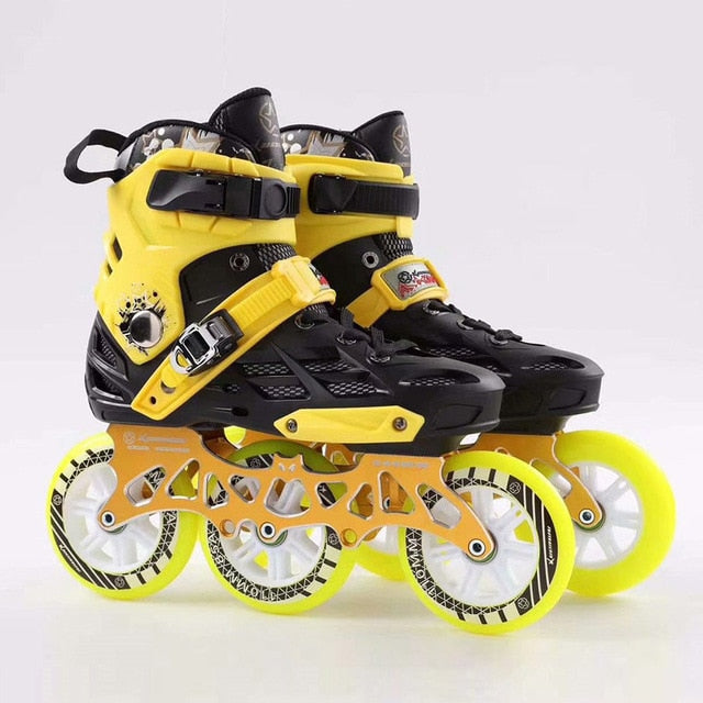 Japy Inline Skates Professional Adult Roller Skating Shoes 72-76-80mm Or 3*110mm Slalom Speed Patines Free Skating Racing Skates