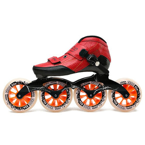 JK ZICO Speed Inline Roller Skates Carbon Fiber Professional 4 Wheels Racing Skates for Kids Adult Patins Rollerblade SH48