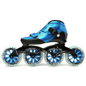 JK ZICO Speed Inline Roller Skates Carbon Fiber Professional 4 Wheels Racing Skates for Kids Adult Patins Rollerblade SH48