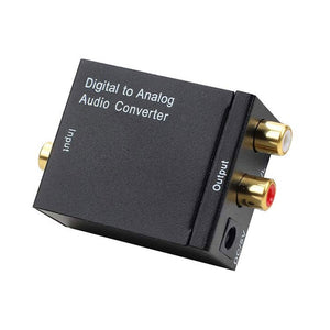 Optical Digital Stereo Audio SPDIF Toslink Coaxial Signal To Analog Converter DAC Jack 2*RCA Amplifier Decoder Adapter