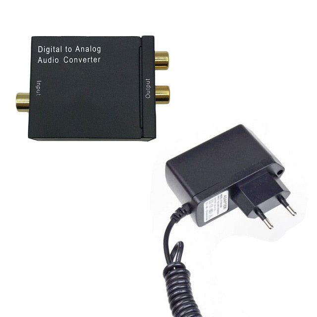 Optical Digital Stereo Audio SPDIF Toslink Coaxial Signal To Analog Converter DAC Jack 2*RCA Amplifier Decoder Adapter