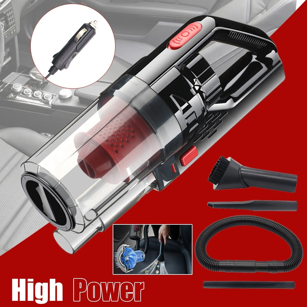 Lightweight Portable DC 12V Corded Car Vacuum Cleaner,150W 6000PA Strong Power Suction Powered By Outlet,Wet/Dry Handheld Auto V