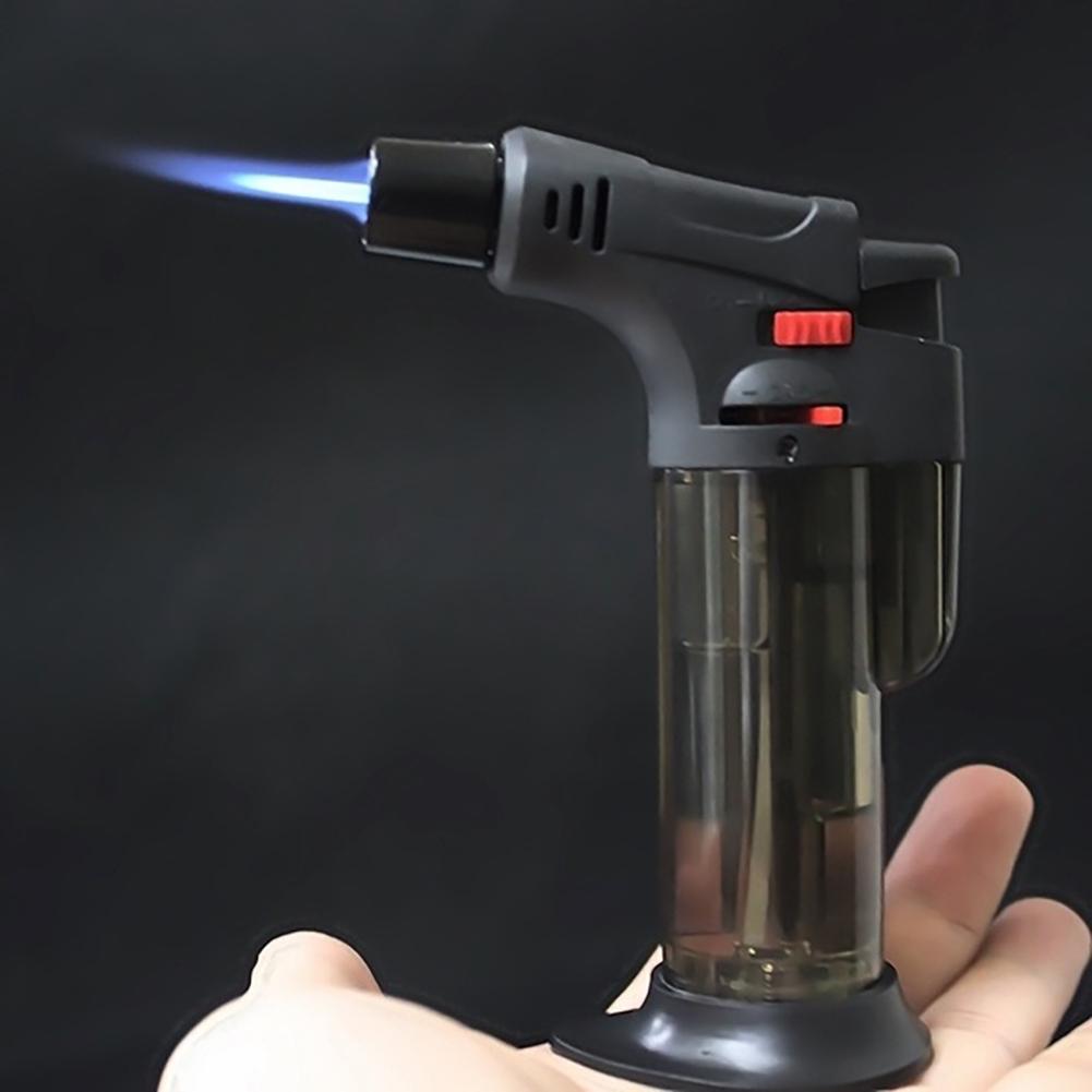 High jet flame butane gas Transparent body design Refillable Adjustable Butane Jet Torch Lighter Cooking BBQ Flame Ignition Tool
