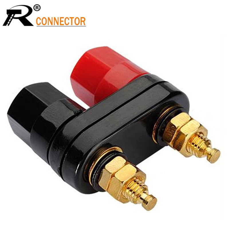 Top Selling Quality Banana plugs Couple Terminals Red Black Connector Amplifier Terminal Binding Post Banana Speaker Plug Jack