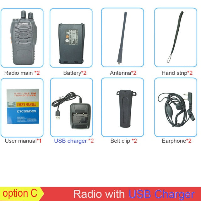 2Pcs/set baofeng BF-888S Walkie Talkie Portable radio station BF888s 5W BF 888S Comunicador Transmitter Transceiver radio set