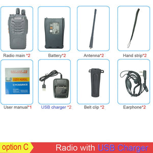 2Pcs/set baofeng BF-888S Walkie Talkie Portable radio station BF888s 5W BF 888S Comunicador Transmitter Transceiver radio set