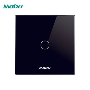 Mobu  1 Gang 1 Way,   Crystal Glass Panel Touch Switch,  Light Wall Touch Screen Switch