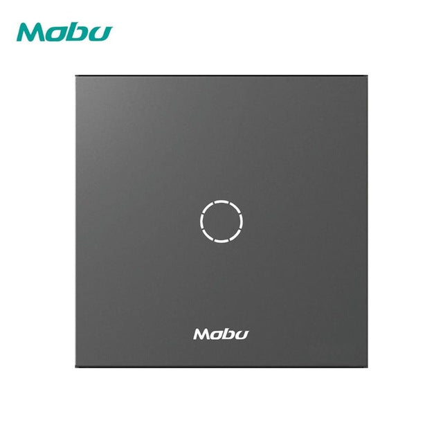 Mobu  1 Gang 1 Way,   Crystal Glass Panel Touch Switch,  Light Wall Touch Screen Switch