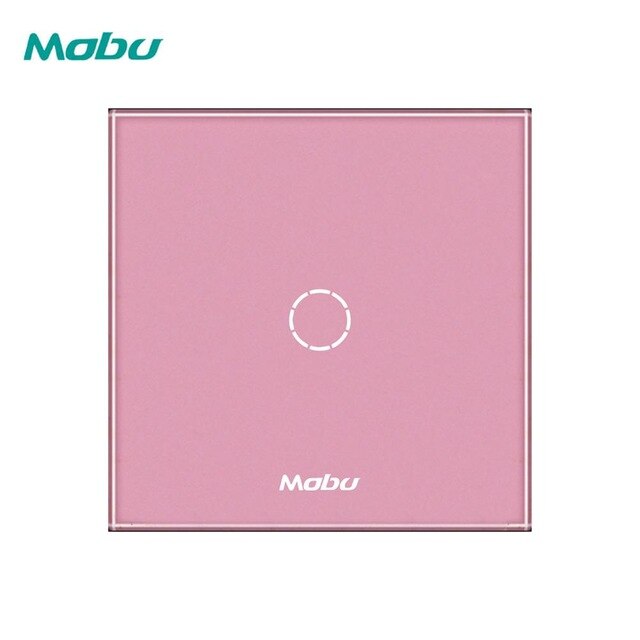 Mobu  1 Gang 1 Way,   Crystal Glass Panel Touch Switch,  Light Wall Touch Screen Switch