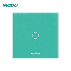 Mobu  1 Gang 1 Way,   Crystal Glass Panel Touch Switch,  Light Wall Touch Screen Switch