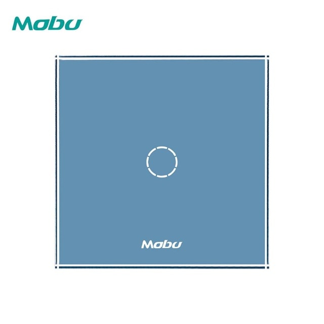 Mobu  1 Gang 1 Way,   Crystal Glass Panel Touch Switch,  Light Wall Touch Screen Switch