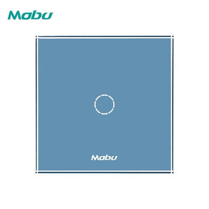Mobu  1 Gang 1 Way,   Crystal Glass Panel Touch Switch,  Light Wall Touch Screen Switch