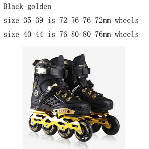 Japy Inline Skates Professional Adult Roller Skating Shoes 72-76-80mm Or 3*110mm Slalom Speed Patines Free Skating Racing Skates