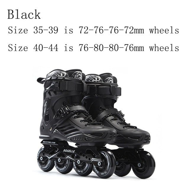 Japy Inline Skates Professional Adult Roller Skating Shoes 72-76-80mm Or 3*110mm Slalom Speed Patines Free Skating Racing Skates