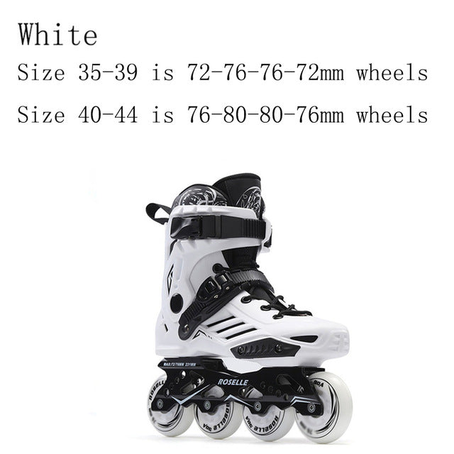 Japy Inline Skates Professional Adult Roller Skating Shoes 72-76-80mm Or 3*110mm Slalom Speed Patines Free Skating Racing Skates