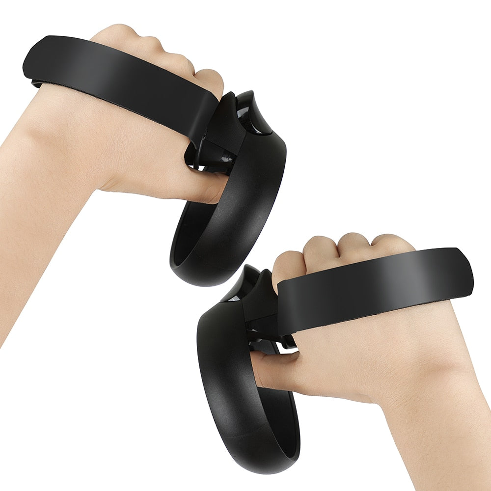 Touch Controller Grip Cover Case PU Knuckle Strap for Oculus Quest / Rift S Wrist Strap Anti-Throw Handle Protective Accessories