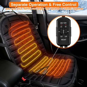 1 Pair 12V Universal Car Heated Seat Cushion Heated Seat Covers 30W-38W 45-65 Degree Adjustable Auto Heating Pad Winter Cushion