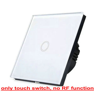 Mobu  1 Gang 1 Way,   Crystal Glass Panel Touch Switch,  Light Wall Touch Screen Switch