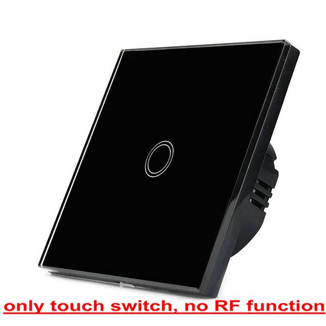 Mobu  1 Gang 1 Way,   Crystal Glass Panel Touch Switch,  Light Wall Touch Screen Switch