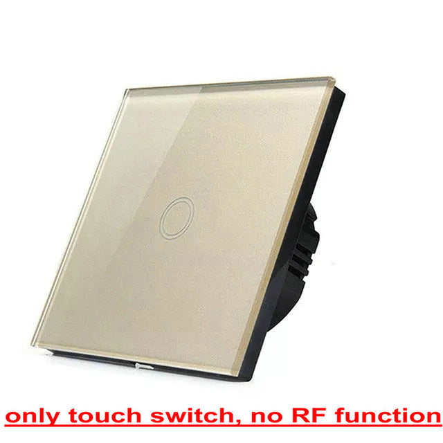 Mobu  1 Gang 1 Way,   Crystal Glass Panel Touch Switch,  Light Wall Touch Screen Switch