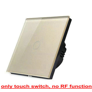 Mobu  1 Gang 1 Way,   Crystal Glass Panel Touch Switch,  Light Wall Touch Screen Switch