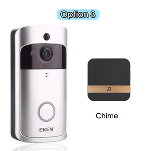 EKEN V5 Smart WiFi Video Doorbell Camera Visual Intercom With Chime Night vision IP Door Bell Wireless Home Security Camera