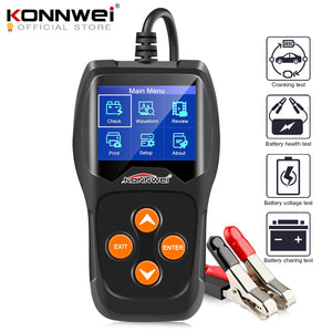 KONNWEI KW600 12V Car Battery Tester 100 to 2000CCA 12 Volt Battery tools for the car Quick Cranking Charging Diagnostic