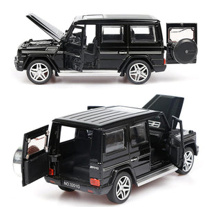 1:32 Alloy Pull Back Model Car Model Toy Sound Light Pull Back Toy Car For G65 SUV AMG Toys For Boys Children Gift