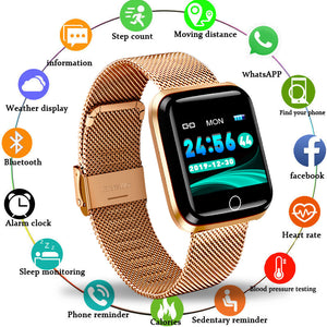 fashion SmartWatch Men women Heart Rate monitor Blood Pressure Tracker Fitness tracker Sport Waterproof Smart watch For iPhone