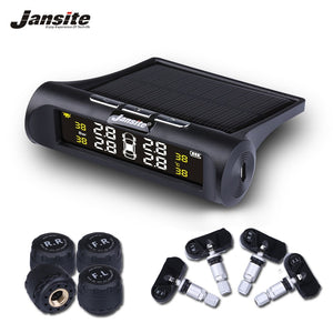 Jansite Smart Car TPMS Tyre Pressure Monitoring System Solar Power Digital LCD Display Auto Security Alarm Systems Tyre Pressure