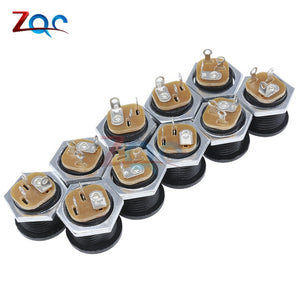 10PCS DC Power Connector pin 2.1x5.5mm Female Plug Jack + Male Plug Jack Socket Adapter PCB Mount DIY Adapter Connector 2.1X5.5