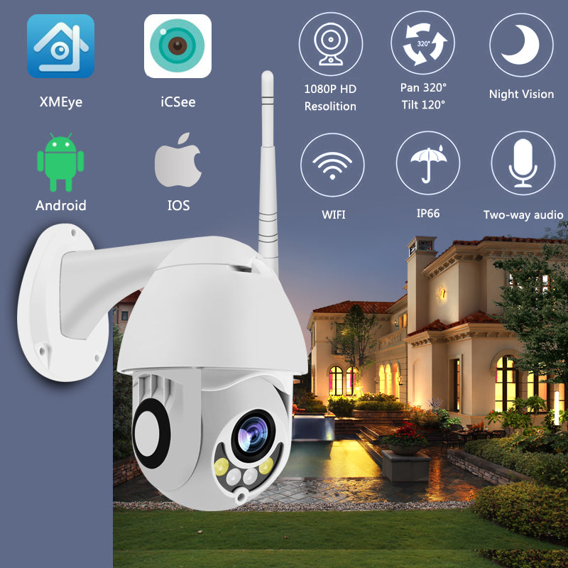 WIFI Camera Outdoor PTZ IP Camera 1080p Speed Dome CCTV Security Cameras WIFI Exterior 2MP IR Home Surveilance