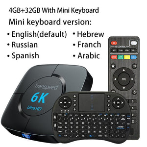 Android 9.0 4G 64G TV BOX 6K Youtube Google Assistant 3D Video TV receiver Wifi Bluetooth TV Box  Play Store Set top Box