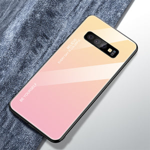 Color Case For Samsung Galaxy S10 S10e A9 A7 A8 A6 Plus 2018 A7 A5 J4 J6 Plus S9 S8 Plus Note 8 9 S20 Ultra Tempered Glass Cover