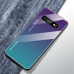 Color Case For Samsung Galaxy S10 S10e A9 A7 A8 A6 Plus 2018 A7 A5 J4 J6 Plus S9 S8 Plus Note 8 9 S20 Ultra Tempered Glass Cover