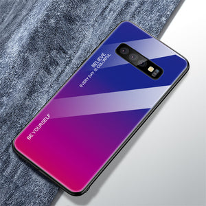 Color Case For Samsung Galaxy S10 S10e A9 A7 A8 A6 Plus 2018 A7 A5 J4 J6 Plus S9 S8 Plus Note 8 9 S20 Ultra Tempered Glass Cover