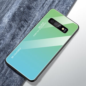Color Case For Samsung Galaxy S10 S10e A9 A7 A8 A6 Plus 2018 A7 A5 J4 J6 Plus S9 S8 Plus Note 8 9 S20 Ultra Tempered Glass Cover