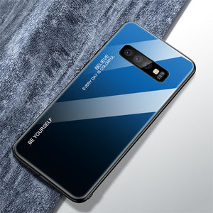 Color Case For Samsung Galaxy S10 S10e A9 A7 A8 A6 Plus 2018 A7 A5 J4 J6 Plus S9 S8 Plus Note 8 9 S20 Ultra Tempered Glass Cover