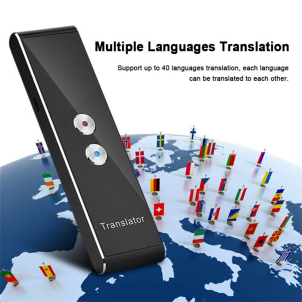 T8 Portable Mini Wireless Smart Translator 40 Languages Two-Way Real Time Instant Voice Translator APP Bluetooth Multi-Language