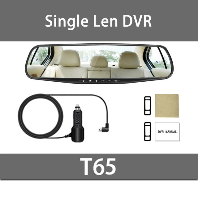 OMGO Car Dvr Dash Cam Dual Lens Rear View Mirror Auto Dashcam Recorder Registrator In Car Video Full Hd Dash Camera Vehicle