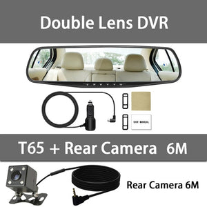 OMGO Car Dvr Dash Cam Dual Lens Rear View Mirror Auto Dashcam Recorder Registrator In Car Video Full Hd Dash Camera Vehicle