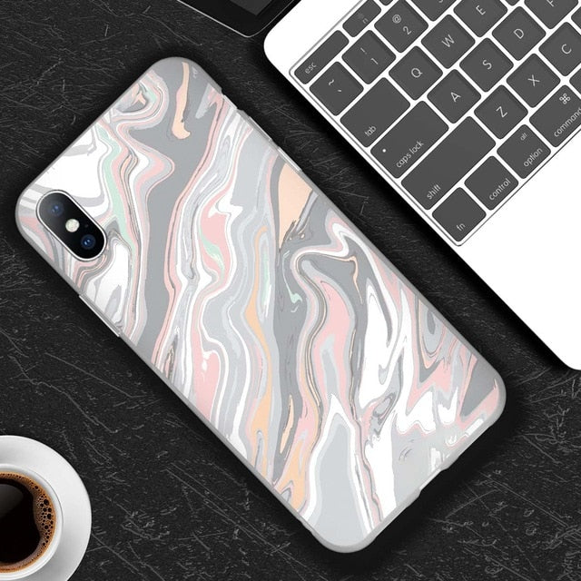 Lovebay For iPhone 11 Pro Max 6 6s 7 8 Plus X XR XS Max 5 5s SE Phone Case Cartoon Statue Abstract Art Painted Soft TPU Shell