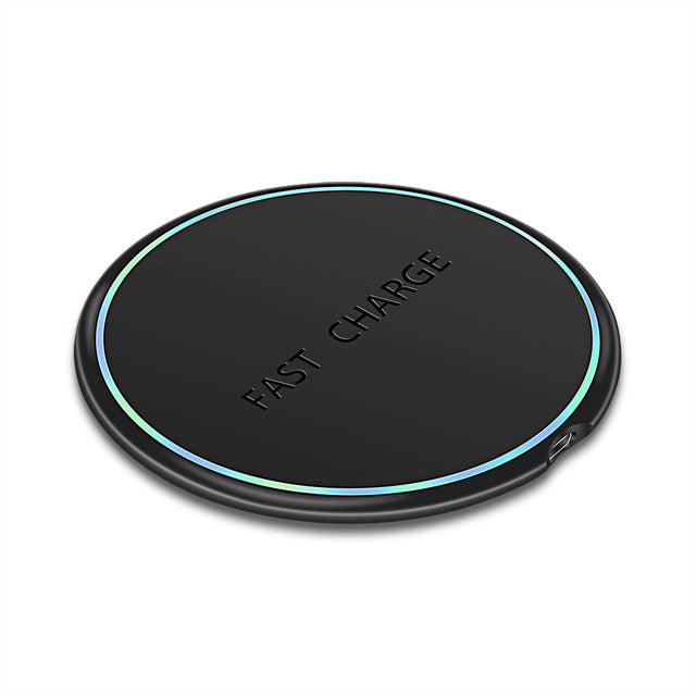 LED Breathing Light 10W Wireless Charger , ROCK Qi Fast Wireless Charging Pad For iPhone X XS 8 Samsung Xiaomi