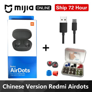 Xiaomi Redmi Airdots TWS Bluetooth 5.0  Earphone Stereo Wireless Active Noise Cancellation With Mic Handsfree Earbuds AI Control