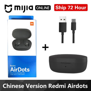 Xiaomi Redmi Airdots TWS Bluetooth 5.0  Earphone Stereo Wireless Active Noise Cancellation With Mic Handsfree Earbuds AI Control