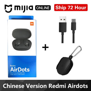 Xiaomi Redmi Airdots TWS Bluetooth 5.0  Earphone Stereo Wireless Active Noise Cancellation With Mic Handsfree Earbuds AI Control