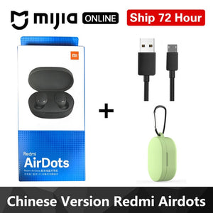 Xiaomi Redmi Airdots TWS Bluetooth 5.0  Earphone Stereo Wireless Active Noise Cancellation With Mic Handsfree Earbuds AI Control